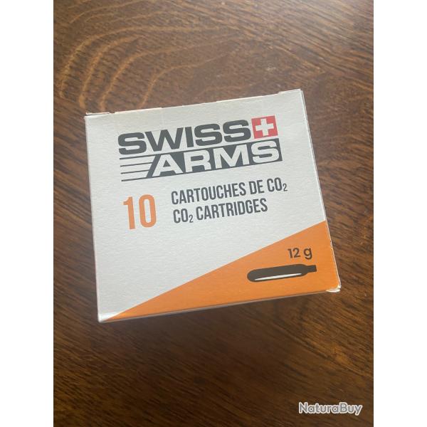Lot de 10 Cartouches gaz Co� 12g SWISS ARMS