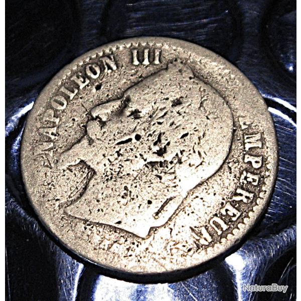 France piece de 50 centimes argent 1864 Napoleon III TB+