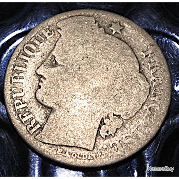 France piece de 50 centimes argent 1871 A  " ceres "  TB+
