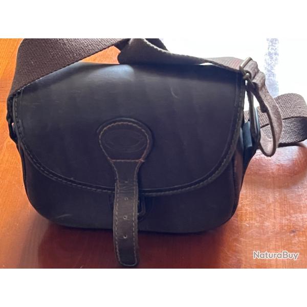 Sacoche cuir �pais. MACHIAVELLI. Italie.