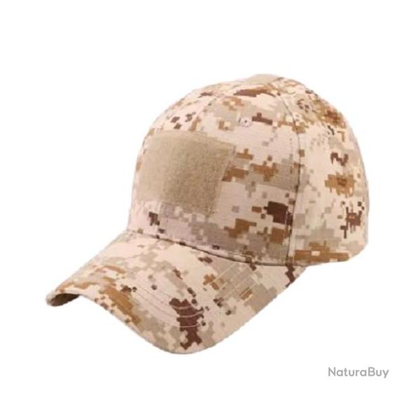 Casquette Pixel Beige/TAN velcro en fa�ade