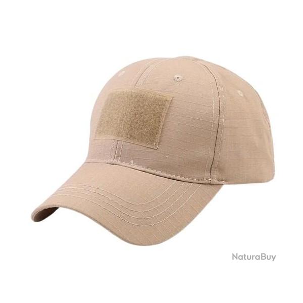 Casquette Beige/TAN velcro en fa�ade