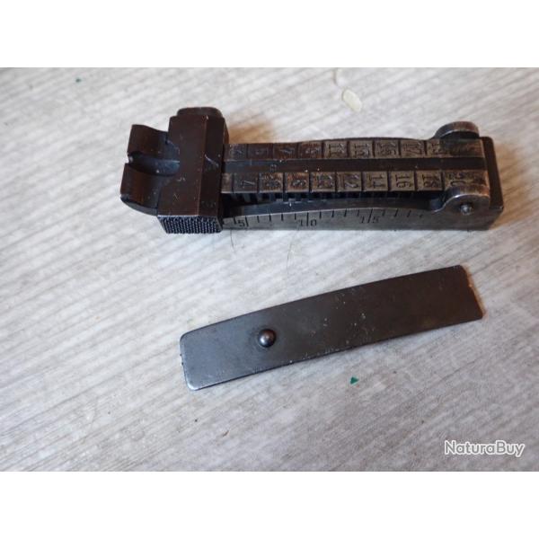 Planchette gradu�e + support de hausse + ressort + goupille pour fusil 96/11 Schmidt Rubin