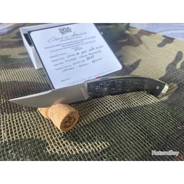COUTEAU 1515 MANCHE CORNE DE GNOU + MITRE ARRIRE INOXAFRICA