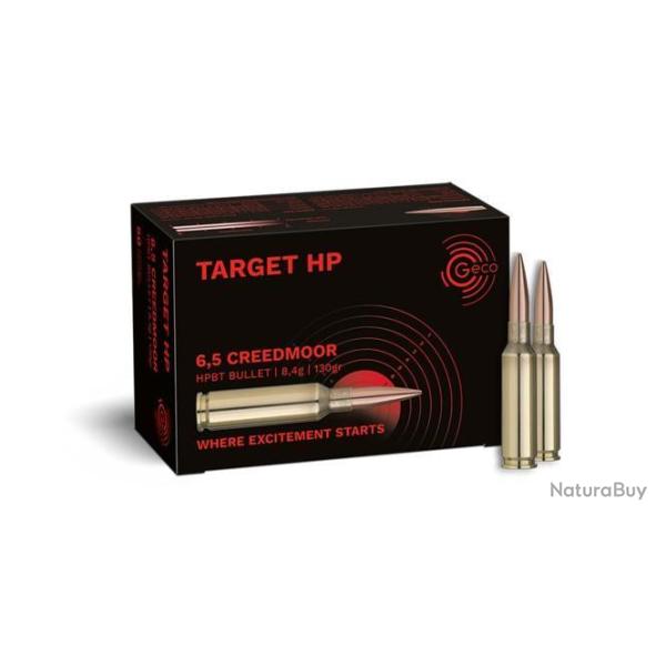 Munition Geco 6.5 Creedmoor Target HP 8.4g 130gr x2 boites