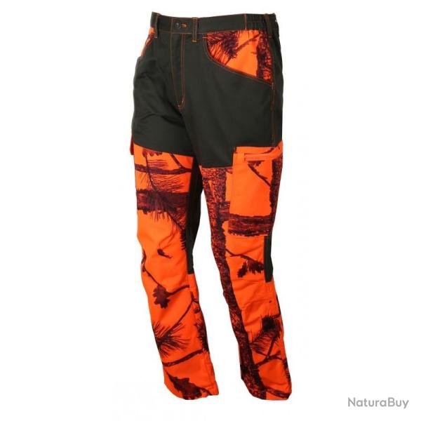 PANTALON DE CHASSE RENFORC� MAQUISARD ORANGE CAMO