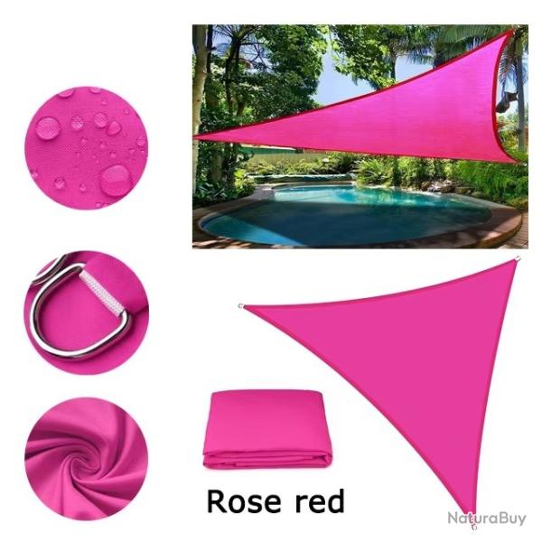 BACHE TOILE TRIANGLE 4x4x4M ROSE PROTECTION TERRASSE SOLEIL AUVENT JARDIN EXTERIEUR