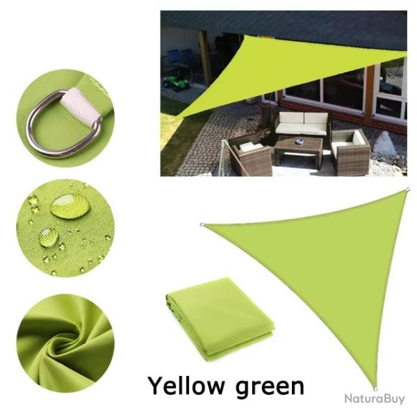 BACHE TOILE TRIANGLE 4x4x4M VERT CLAIR PROTECTION TERRASSE SOLEIL AUVENT JARDIN EXTERIEUR