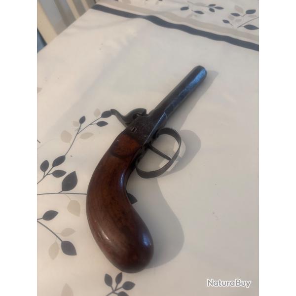 Pistolet coup de poing �poque Louis Philippe