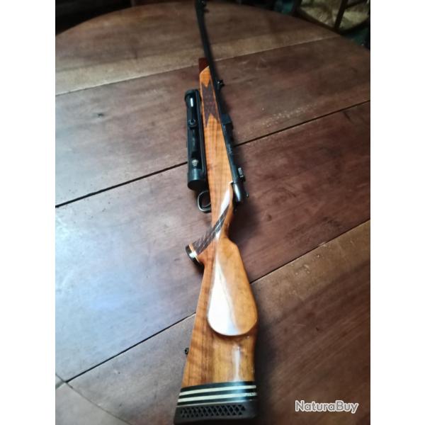 Superbe Mark V wheatherby de luxe calibre 378 magnum ,Lunette montage crochet  nickel Magdeburg 4x36