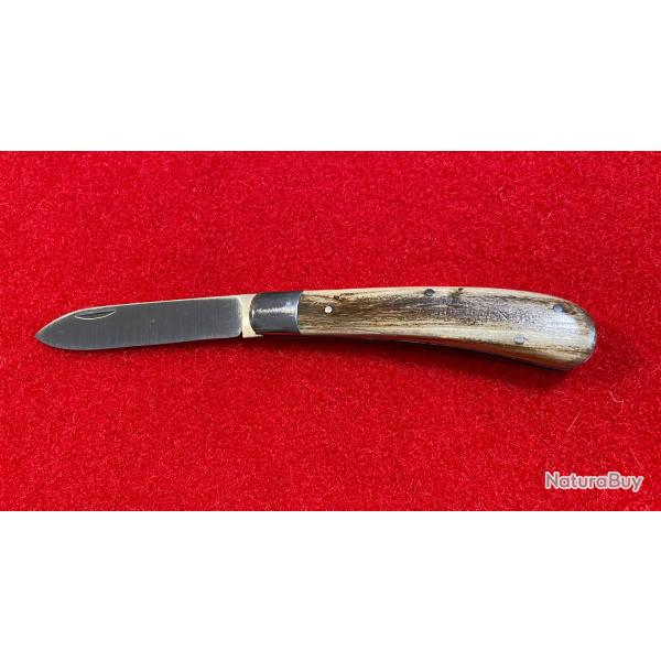 Couteau LE TERASSON par le coutelier artisan Ph FAYE : lame acier carbone , manche GEN�T.