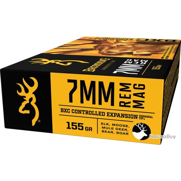 Cartouches BROWNING BXC 6 7MM REM MAG 155gr x20