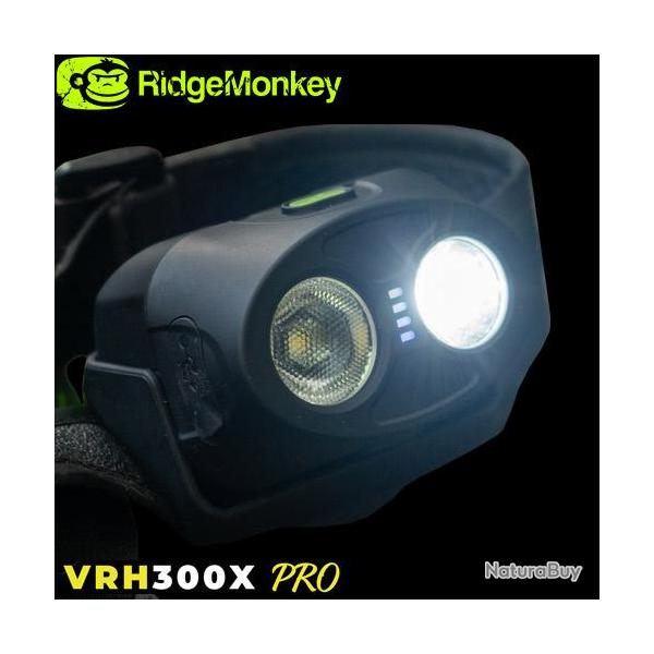 Lampe Frontale RidgeMonkey Rechargeable VRH300X Pro