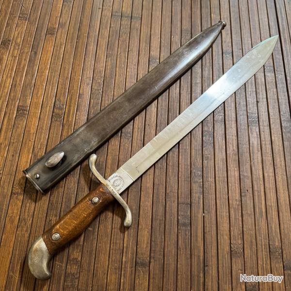 BEAU GLAIVE MACHETTE 1909 ARGENTINE MONOMATRICULE WEYERSBERG KIRSCHAUM & SOLINGEN