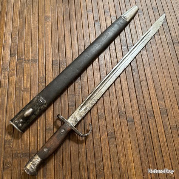 RARE BAIONNETTE ENFIELD P-1907 PREMIER MOD�LE A QUILLON AVEC SON FOURRE