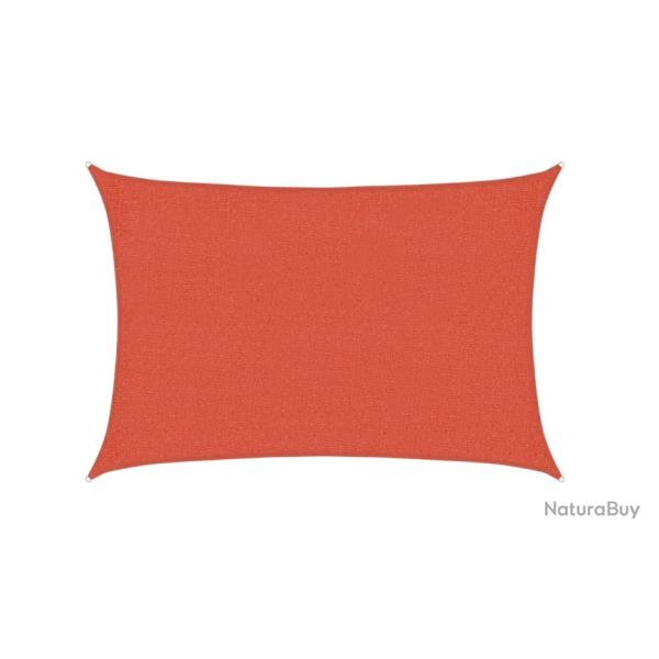 Voile d'ombrage terre cuite en PEHD 2 x 2,5 m - R�sistante et design ext�rieur