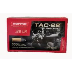 MUNITION NORMA 22LR TAC SUBSONIC 40GR BTE 50