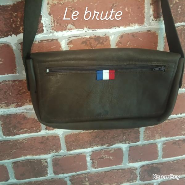 Sac a main /besace en cuir cousu main