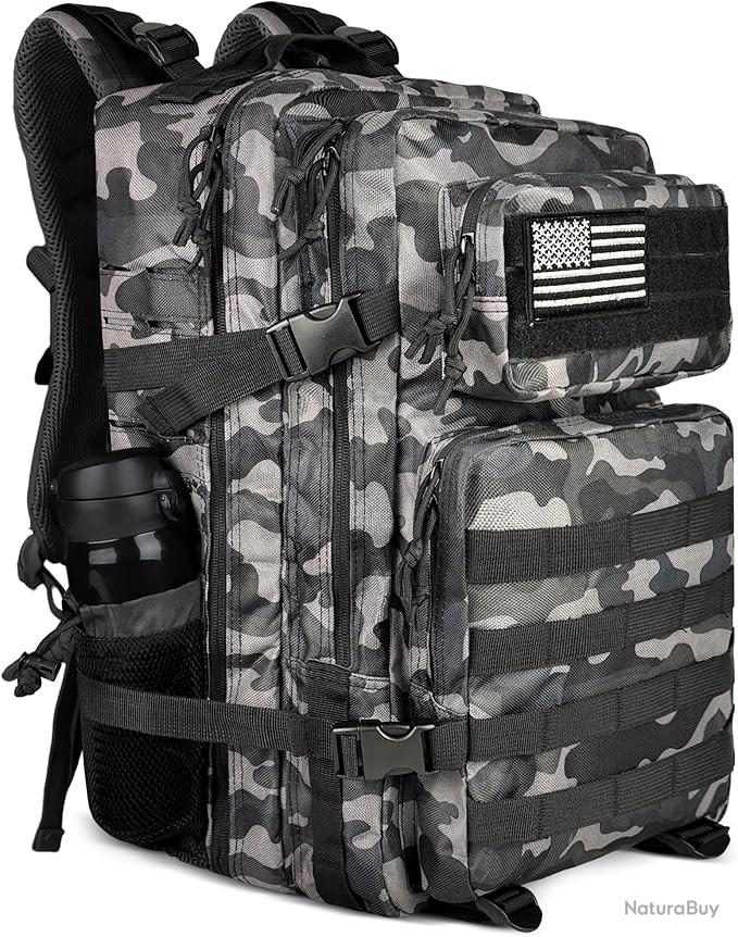Sac à Dos Style Militaire Tactique 45L Multifonction Escalade Chasse ...