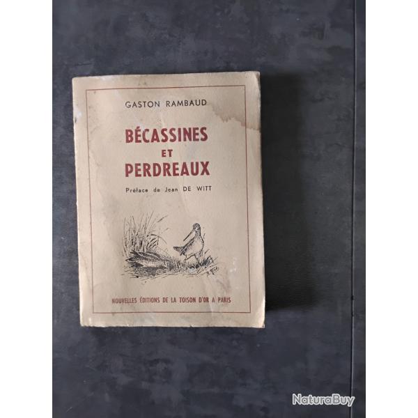 B�cassines et perdreaux par Gaston Rambaud, num�rot� 33 sur 250.