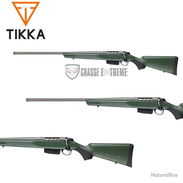 Carabine TIKKA T3X Lite Roughtech Flutee Verte 51cm Cal 6.5 Creedmoor Gaucher