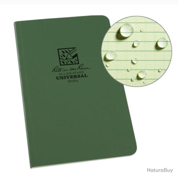 Carnet Reli Impermable 12x18 Vert