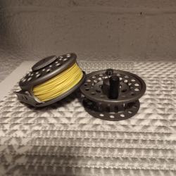 Moulinet Okuma SLV + 2e bobine + soie #4 et soie #3