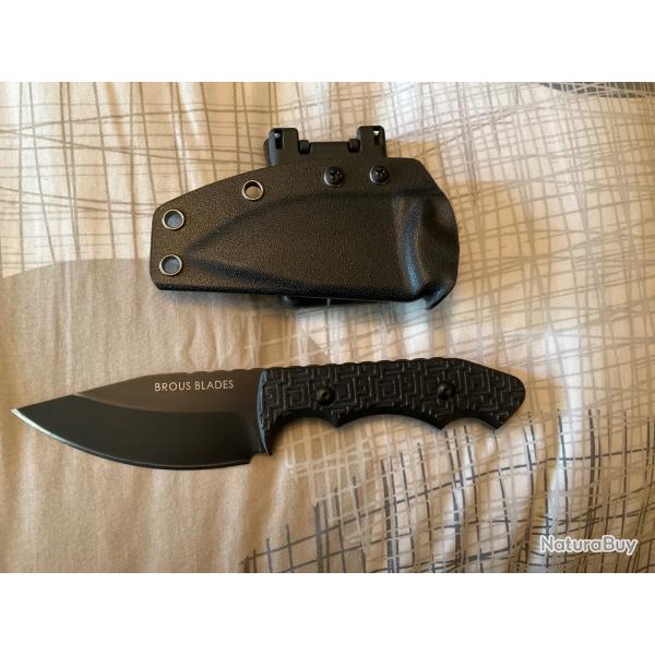 VEND COUTEAU DROIT BROUS BLADE LAME D2 NUM�RO 232 sur 300.