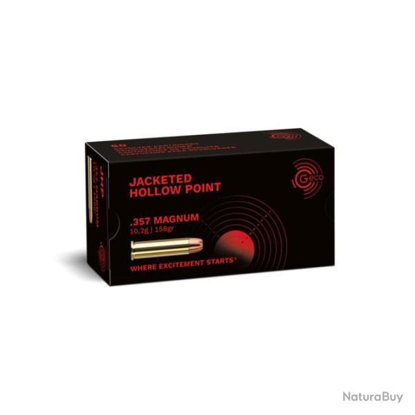 Munition Geco JHP 10.2g 158gr - Cal. 357 mag x1 boite
