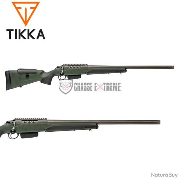 Carabine TIKKA T3X Super Varmint Tungsten Cerakote Verte 60 cm Cal 243 Win