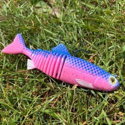Leurre souple Fox rage replicant jointed 18cm pink QB EXCLUSIF