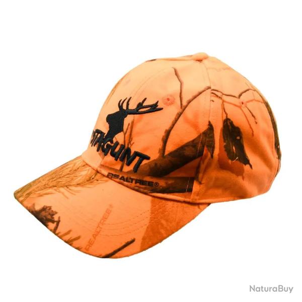 Casquette brod�e polyester camo orange blaze