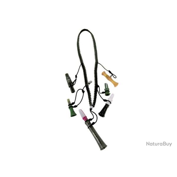 Porte appeau PRIMOS corde tress�e pour 8 appeaux