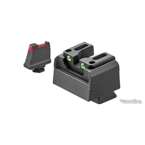 Hausse et guidon LPA r�hauss�s pour GLOCK 17 � 48 optic ready