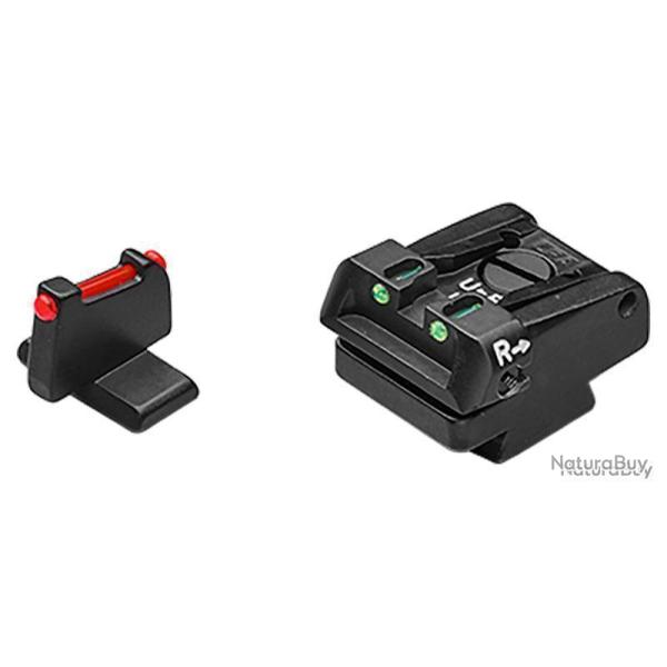 Hausse et guidon fibre optique