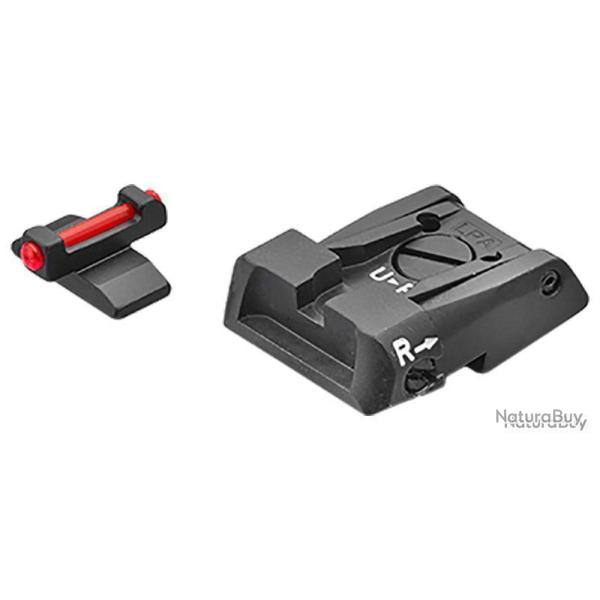 Hausse noire et guidon fibre optique