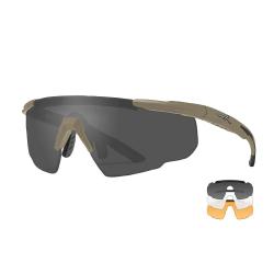Lunette de protection pour tireur balistique 3 &eacute;crans kaki