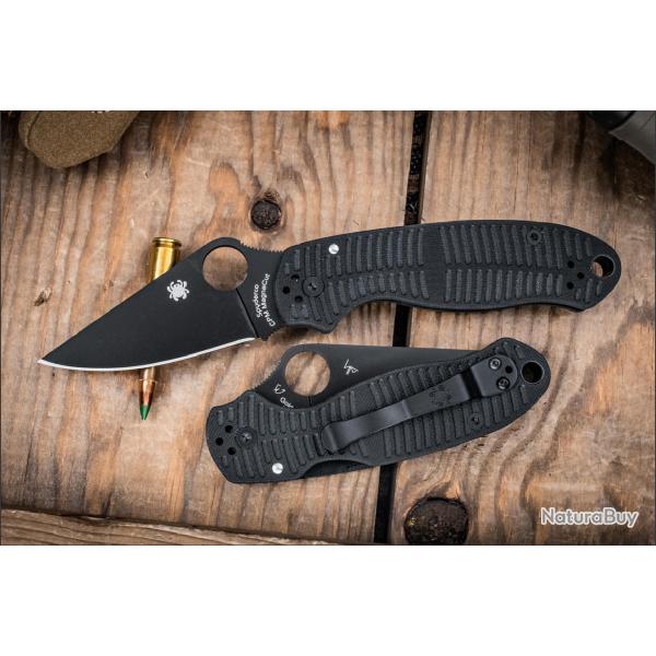 Couteau Spyderco Para 3 Salt Lame Acier CPM MagnaCut Manche G10 Compression Lock USA SC223GMCBKP
