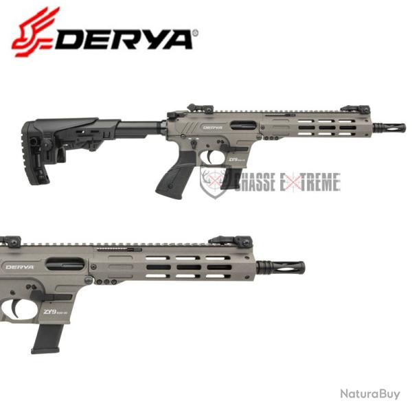 Carabine DERYA ZY9 Dual System 25.4 cm Cal 9X19 Gris
