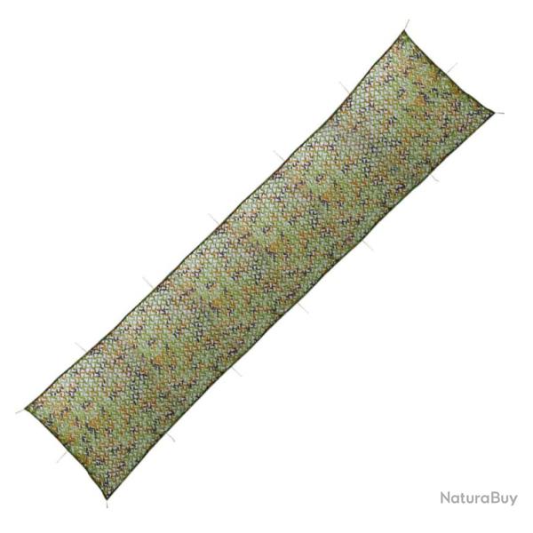 Filet de camouflage vert 1,5 x 10 m en polyester avec sac - L�ger et r�sistant