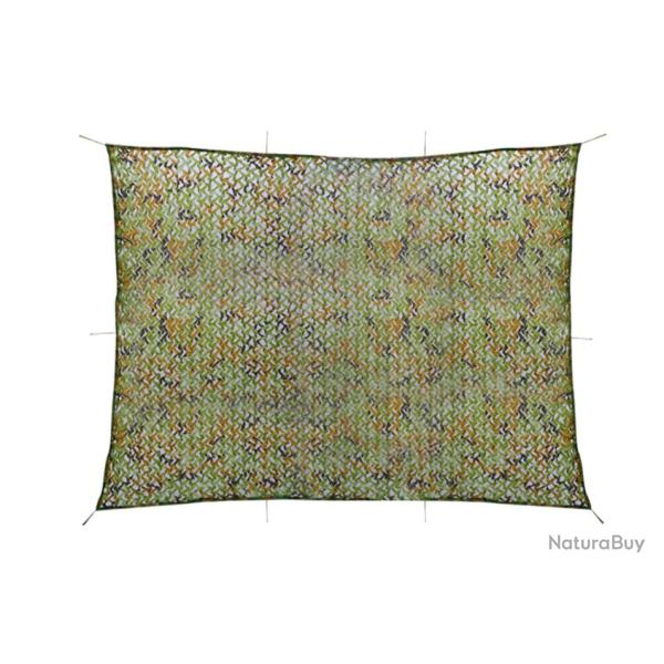 Filet de camouflage vert for�t 2 x 4 m en polyester avec sac - L�ger et polyvalent