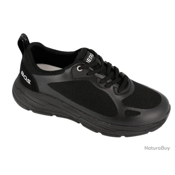 Chaussure Sneaker H3130 Hong Kong noir avec semelle biomcanique - homme/femme - HERGOS