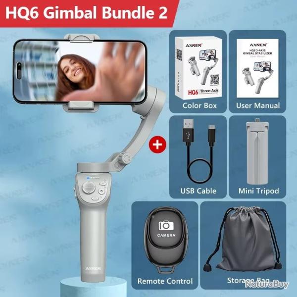 STABILISATEUR APPAREIL PHOTO CAMERA POUR TELEPHONES IPHONE SAMSUNG BLUETOOTH PERCHE SELFIE HQ6