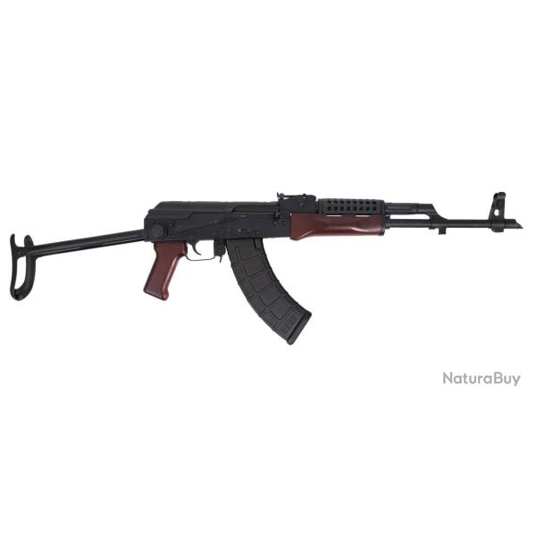 Carabine PSA AK-47 GF3 Forged Romanian Under Folding Rifle with Cheese Grater Upper Handguard, Redwo
