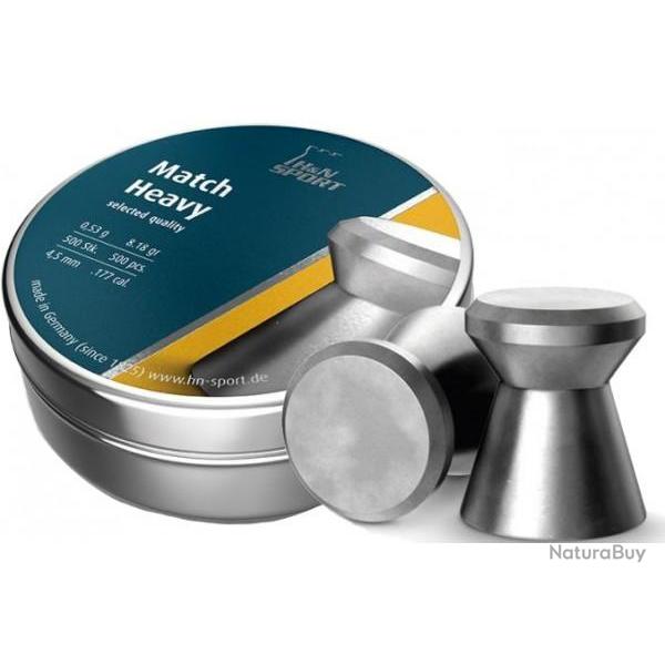 Plombs H&N Match Heavy diamtre 4.50 4.49mm