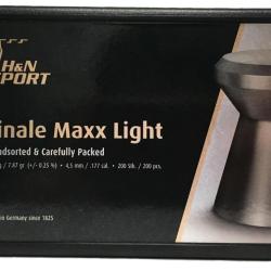 Boite de 200 plombs H&N FINALE MAXX LIGHT 4.49mm