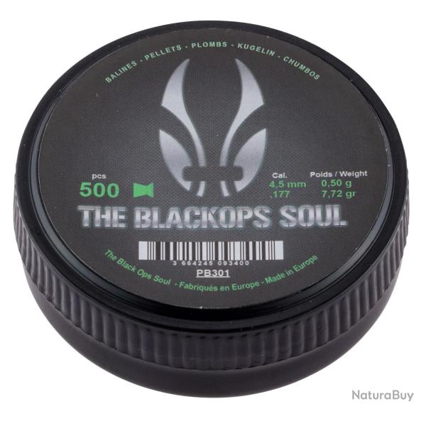 Plombs The Black Ops Soul � t�te plate cal. 4,5 mm