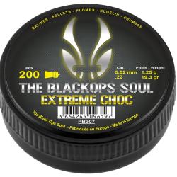 Plombs The Black Ops Soul &agrave; t&ecirc;te Extrem Choc cal. 5,5 mm
