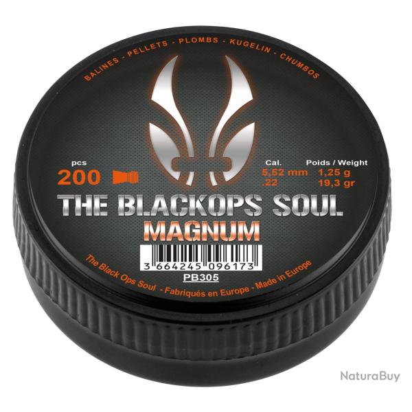 Plombs The Black Ops Soul � t�te Magnum cal. 5,5 mm