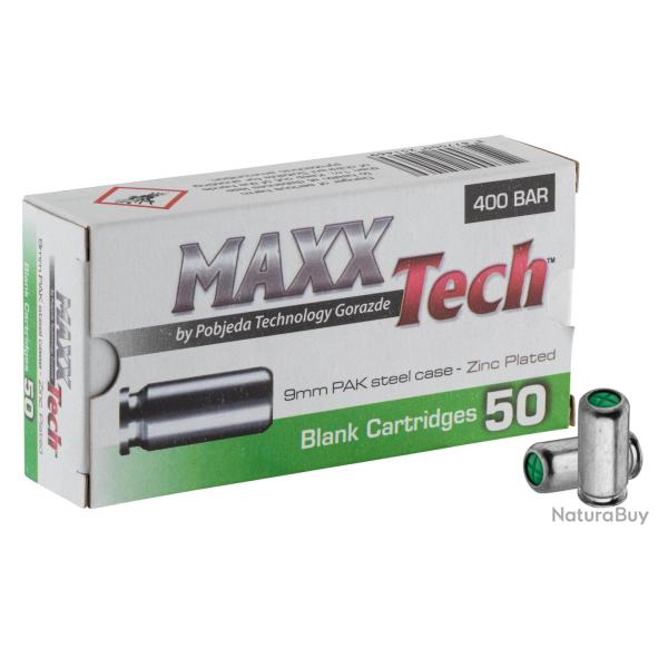 Munitions  blanc Maxx Tech calibre 9mm